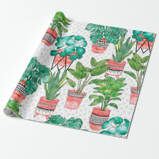 Terra cotta Pots Pflanze Aqua House Nahtlos Geschenkpapier