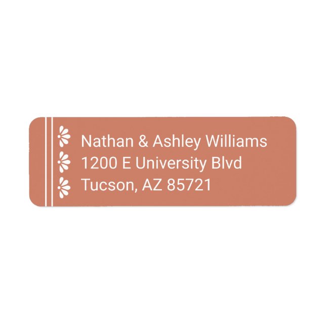 Terra Cotta-Rücksendeadresse (Vorne)