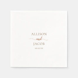 Terra Cotta Simple Wedding Serviette