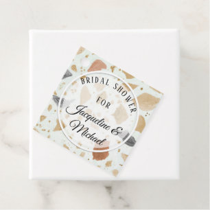 Terra-cotta Terrazzo Modern Earthy Bridal Show Geschenkanhänger