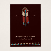 Terra Cotta Turquoise Tribal Earring Display Card
