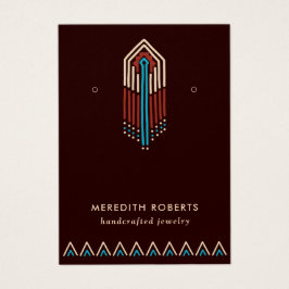 Terra Cotta Turquoise Tribal Earring Display Card