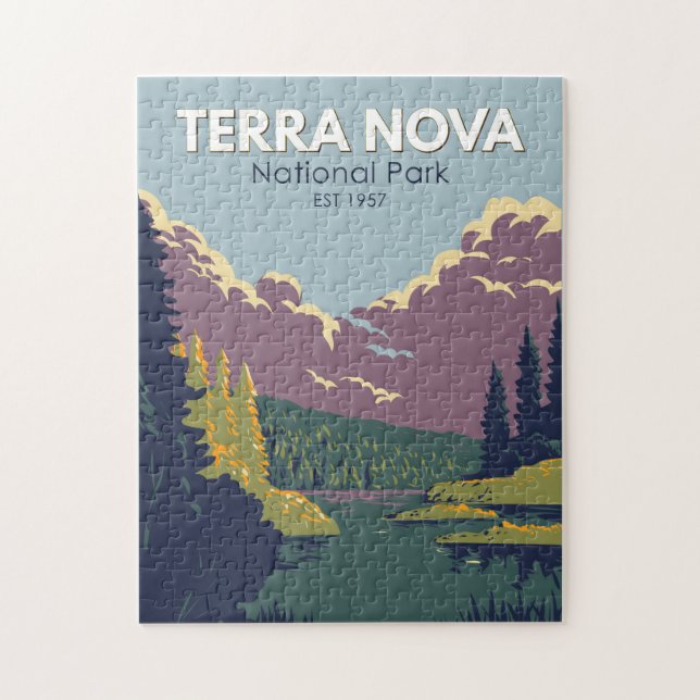 Terra Nova Nationalpark Kanada Reisen Kunst Vintag (Vertikal)