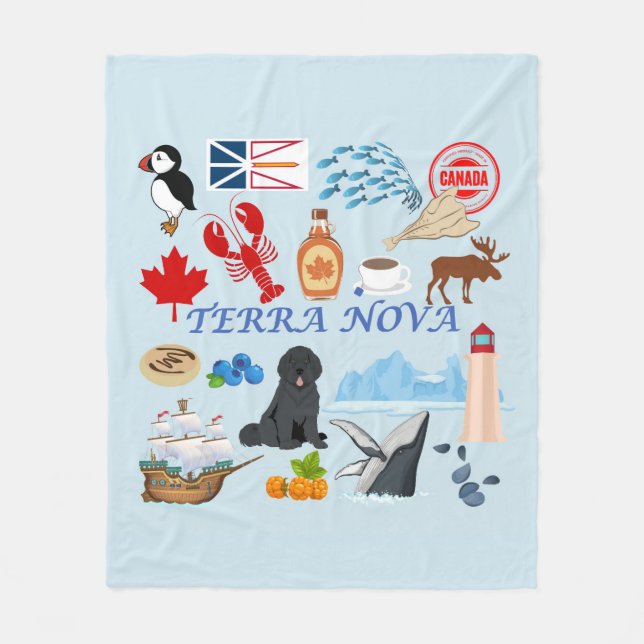 Terra Nova Newfundland Fleecedecke (Vorderseite)
