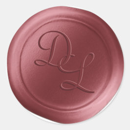 Terra Rosa 2 Letter Monogram Wax Siegel Stickers