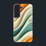 Terra Waves Phone Case Samsung Galaxy Hülle<br><div class="desc">Ein beruhigendes Wellenmuster in erdigen Orange-,  Beige- und aquamarinen Farbtönen,  das dem Android-Handy eine ruhige und ausgewogene Atmosphäre verleiht.</div>