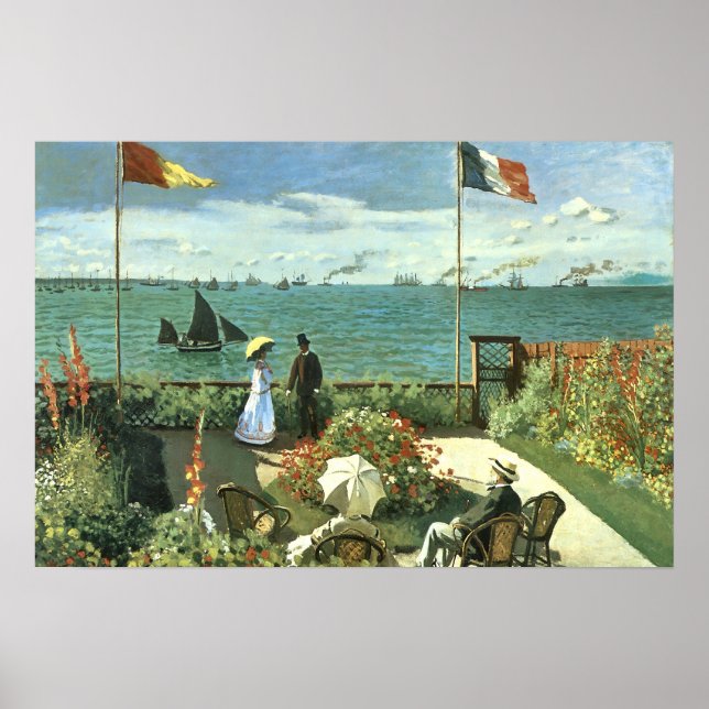 Terrace at St. Adresse, 1867,  Monet Poster (Vorne)