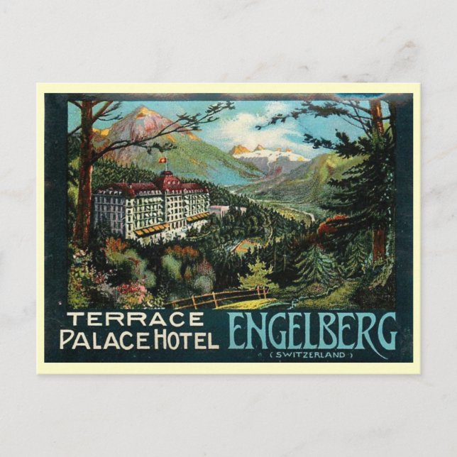 Terrace Palace Hotel, Engelberg, Schweiz Postkarte (Vorderseite)