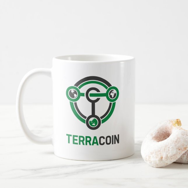 Terracoin Logo-klassische Tasse für Righties (Mit Donut)
