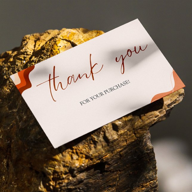 Terracota Bestellung Vielen Dank für Ihr kleines B Visitenkarte (Terracota Order Thank You Small Business Marketing Business Card)