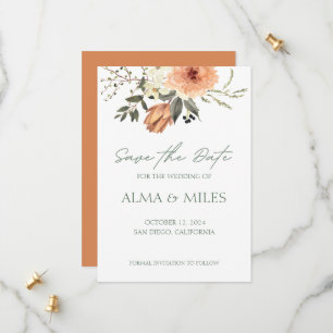 Terracota Blume Save the Date