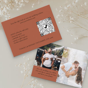 Terracotta 2 Foto Online UAWG QR Code Hochzeit Begleitkarte