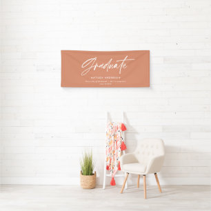 Terracotta Abschluss Moderne Skripte minimales Par Banner