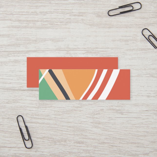 Terracotta abstrakt mini visitenkarte (Vorderseite/Rückseite Beispiel)