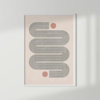Terracotta Abstrakt Waves Poster