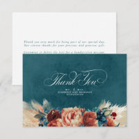 Terracotta Aquamarin Floral Boho Hochzeit Vielen D