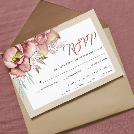 Terracotta Aquarell Blume Florenz RSVP Karte