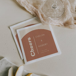 Terracotta Arch Minimalistisch Formal Wedding Chee Serviette