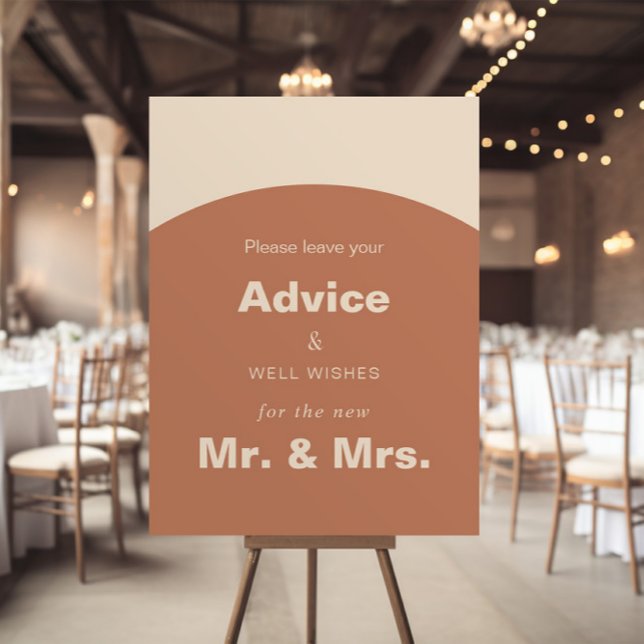 Terracotta Arch Wedding Advice und Well Wishings Poster (Von Creator hochgeladen)
