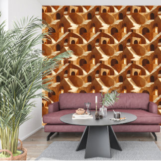 Terracotta Ascension™ Luxus-Airbnb Tapete