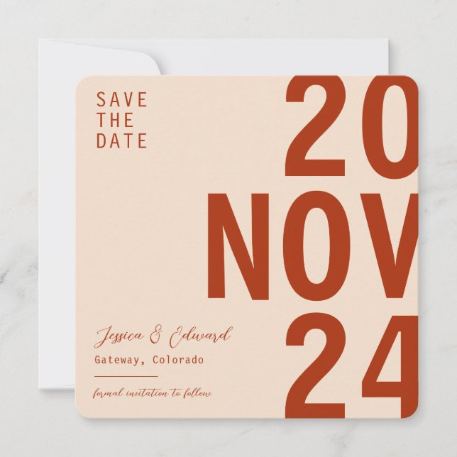 Terracotta auf dem Monte Tamaro Save The Date (Vorderseite)