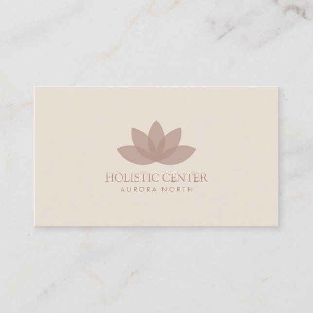 Terracotta auf Lotus Blume Individuelle Name Visitenkarte (Vorderseite)