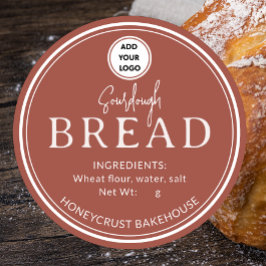 Terracotta Bäckerei Sauerteigbrot Logo Aufkleber
