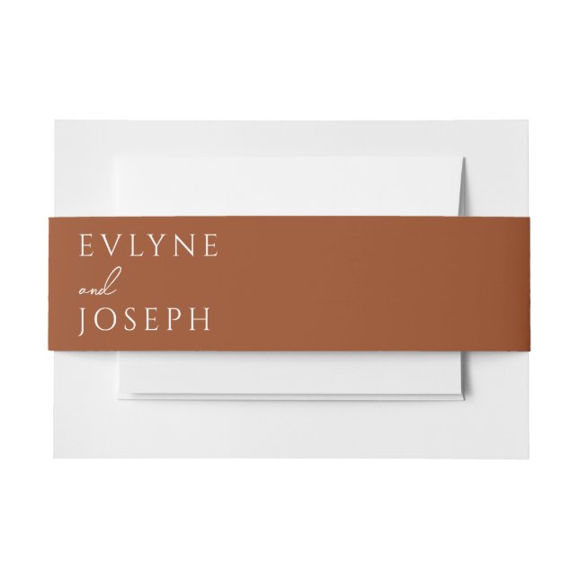 Terracotta Beige Boho Burnt Orange Einzigartige Ho Einladungsbanderole (Vorderseite Beispiel)