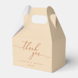 Terracotta Beige Elegantes Geschenk Vielen Dank Geschenkschachtel