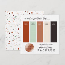 Terracotta Beige Sienna & Minze Farbpalette Karte