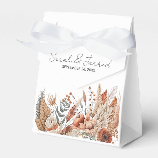 Terracotta-Blume Hochzeit Geschenkschachtel (Vorderseite)