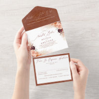 Terracotta Blume Pampas Grass Spanische Hochzeit