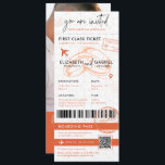 Terracotta Boarding Pass Hochzeit in Urlaubsort Einladung<br><div class="desc">Terracotta Boarding Pass Hochzeit in Urlaubsort Einladung. Matching-Elemente verfügbar.</div>