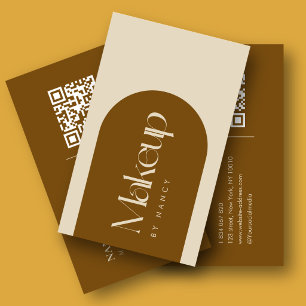 Terracotta-Bogen-Makeup-Artist-QR-Code Visitenkarte