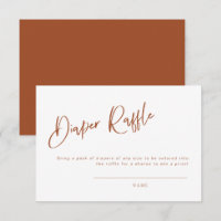 Terracotta Bohemische Babydusche Windelwaschkarte