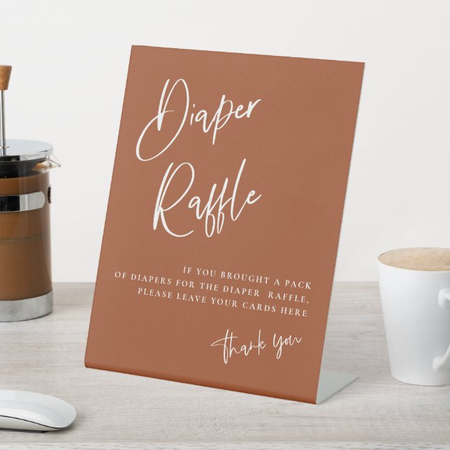 Terracotta Boho Babydusche Windelwanne Sockelschild (In SItu)