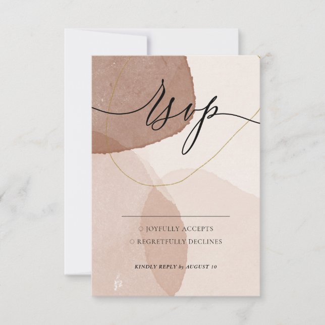 Terracotta Boho Beach Minimal Moderne Freundliche  RSVP Karte (Vorderseite)