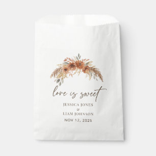 Terracotta Boho Fall Floral Wedding Liebe Geschenktütchen