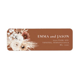 Terracotta Boho Floral Return Label