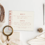 Terracotta Boho Mudcloth Border Wedding Begleitkarte<br><div class="desc">Die ideale moderne Ergänzung zu einer formalen Hochzeitseinladung, diese Kombination aus Antwort und mehr Informationen Gehäuse Karte bietet elegante Typografie und eine subtile und geometrische Randgrafie inspiriert durch Schlammstoff-Design. Leicht zu bearbeitende Texte geben Ihnen die Möglichkeit, alle Informationen, die Sie für eine Online-uAwg, Hochzeitswebsite und vieles mehr benötigen, auf einer...</div>