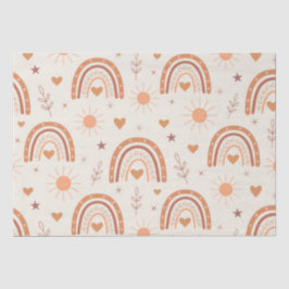Terracotta boho rainbow seidenpapier