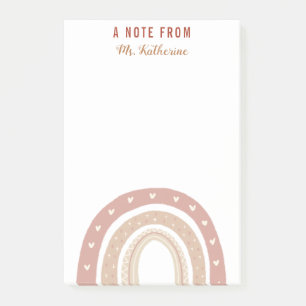 Terracotta Boho Rainbow Vielen Dank Post-it Klebezettel