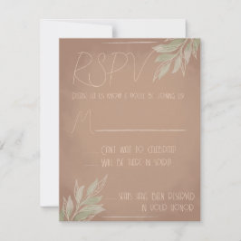 Terracotta Boho RSPV Card RSVP Karte