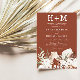 Terracotta Boho Wedding Einladung