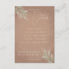 Terracotta Boho Wedding Enclosure Card Begleitkarte