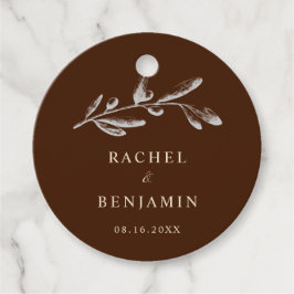 Terracotta Boho Wedding Floral Brown Geschenkanhänger