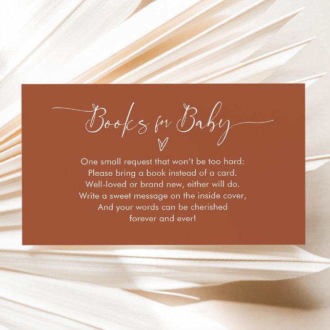 Terracotta Books for Baby Shooting Card Visitenkarte (Von Creator hochgeladen)