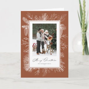 Terracotta Botanische Rahmen Foto Weihnachten