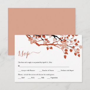 Terracotta Branchen Blume Florenz Hochzeit RSVP Ka Karte