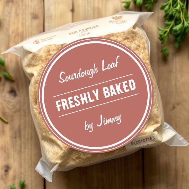 Terracotta Brown | Freshly Baklet by Runder Aufkleber (Von Creator hochgeladen)